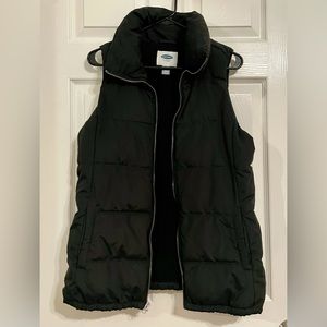 Black Zip-Up Puffer Old Navy Vest